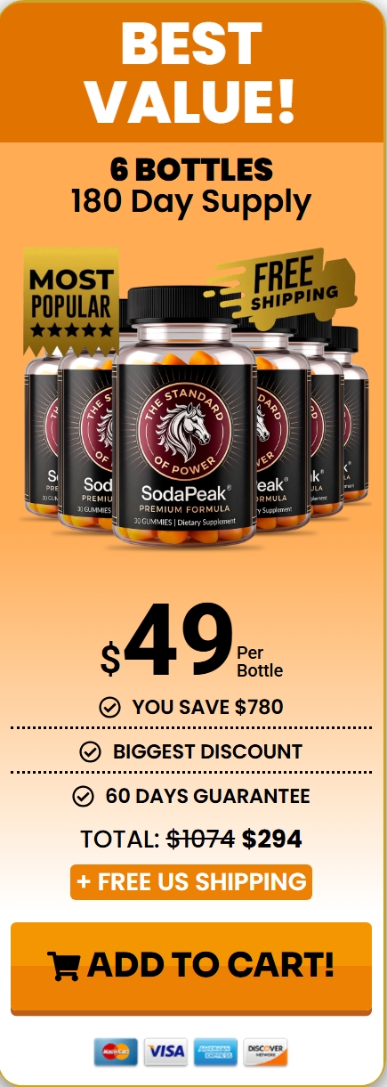 SodaPeak™ 6 Bottle Daily Metabolic Wellness Support Formula
